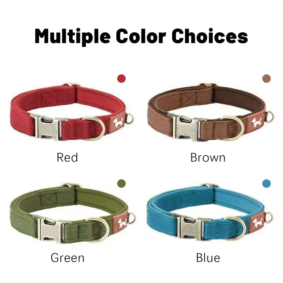 Collar Acolchado Transpirable de Doble Capa para Perros