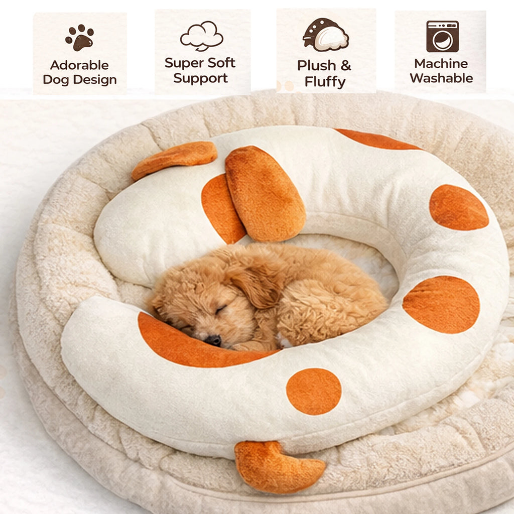 Almohada Ergonómica "Abrazo Suave" para Perros y Gatos - Protector Cervical Antiansiedad