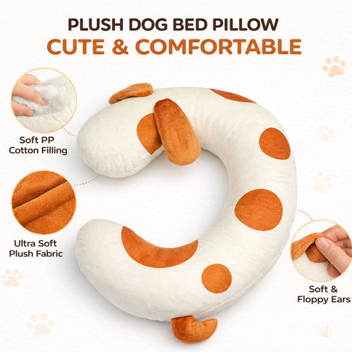 Almohada Ergonómica "Abrazo Suave" para Perros y Gatos - Protector Cervical Antiansiedad