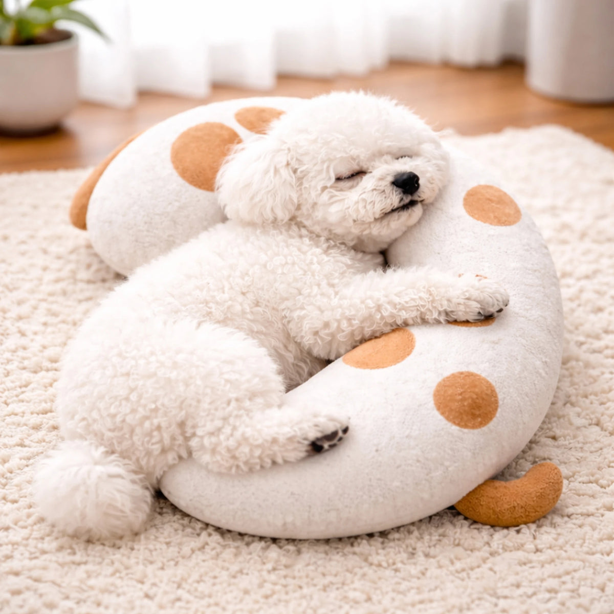 Almohada Ergonómica "Abrazo Suave" para Perros y Gatos - Protector Cervical Antiansiedad