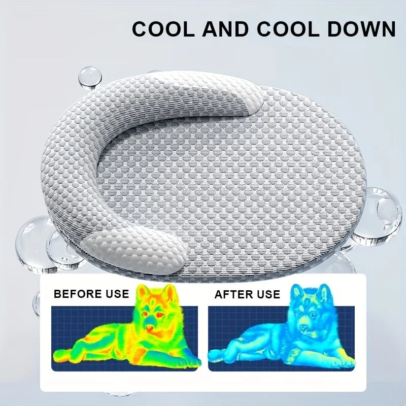 Cama Refrescante y Transpirable con Efecto Frío para Perros y Gatos
