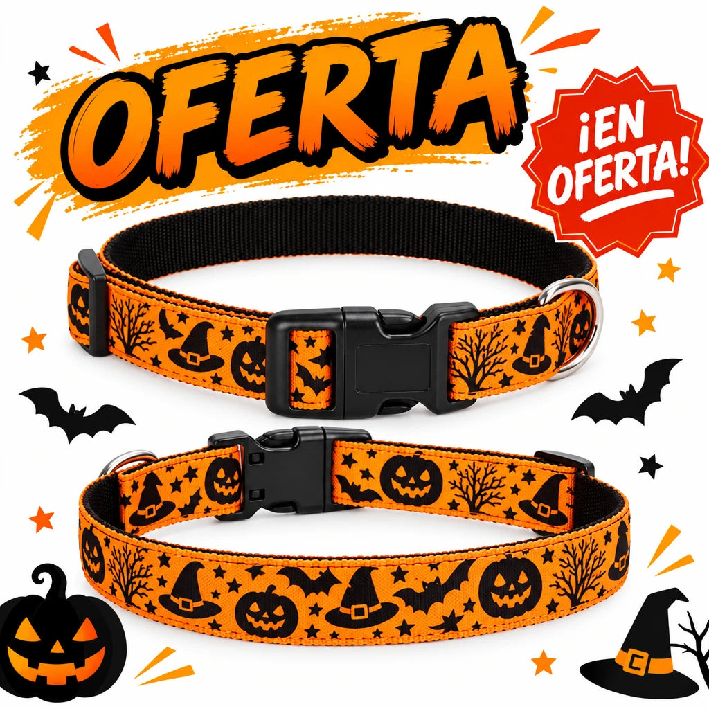 🎃 Collar Halloween para perros| ¡El más adorable de la fiesta!